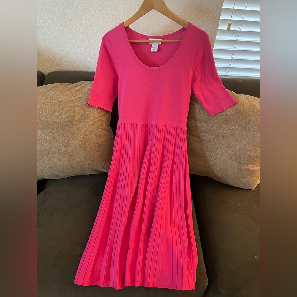 Carmen By Carmen Marc Valvo Half-Sleeve Fit & Flare Dress